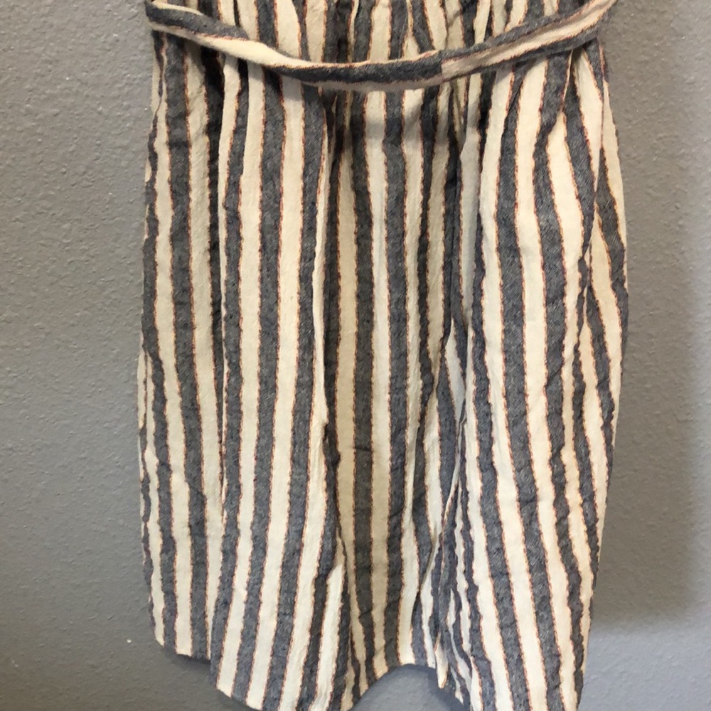 LUSH sleeveless dress Women's m striped button front pockets tie sundress party - Picture 8 of 11